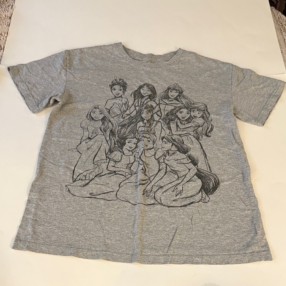 Disney Gray Princess Group Tee - XS